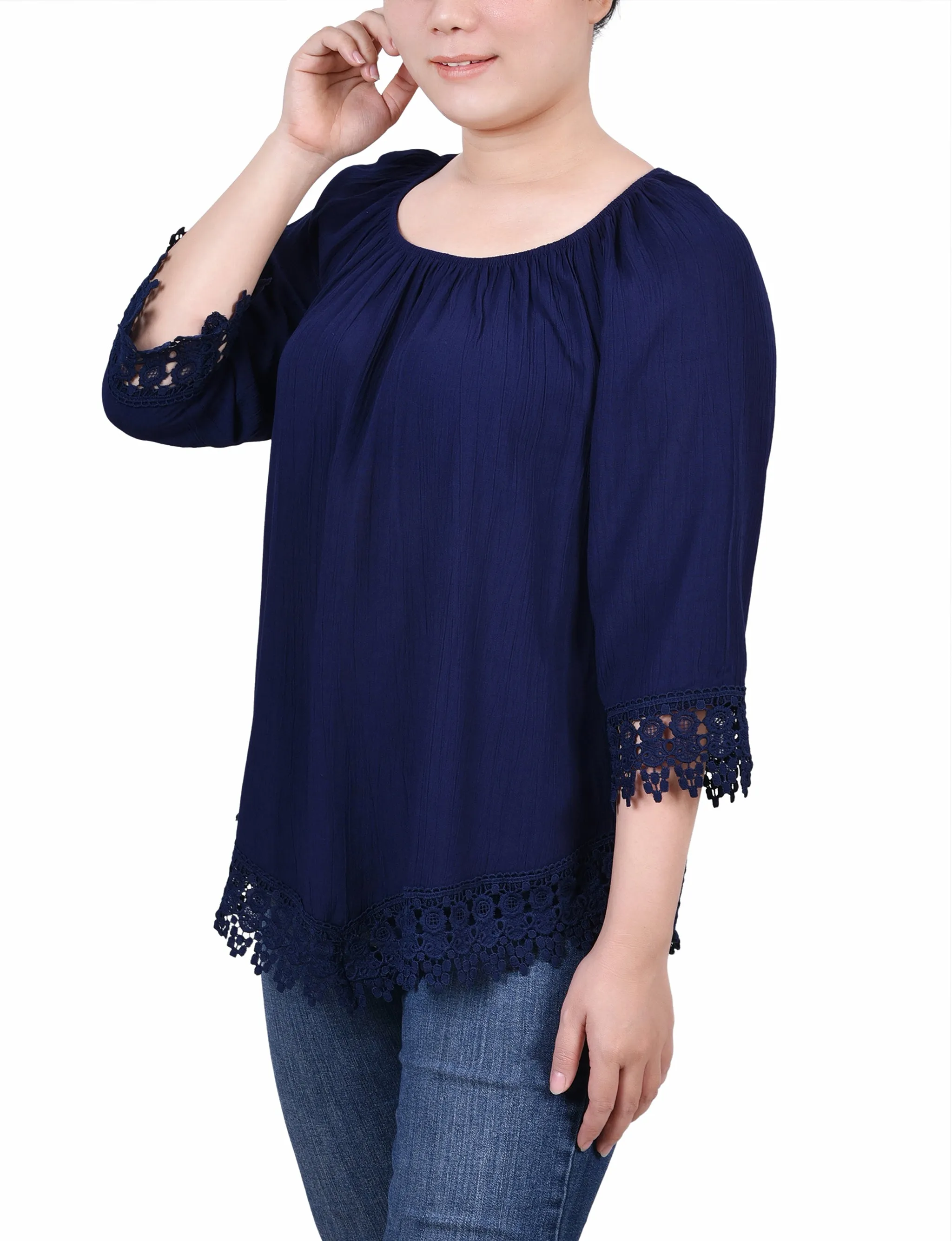 Blouse paysanne 3/4 manches