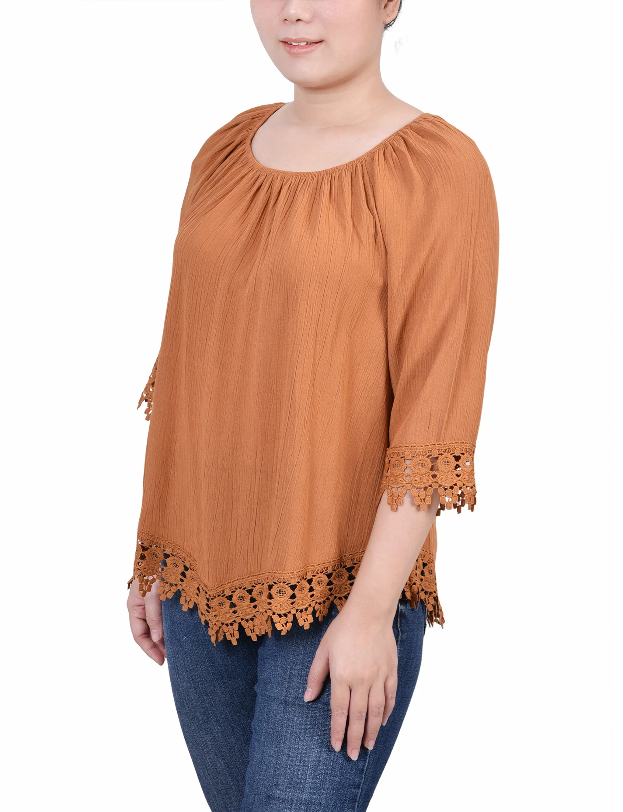 Blouse paysanne 3/4 manches