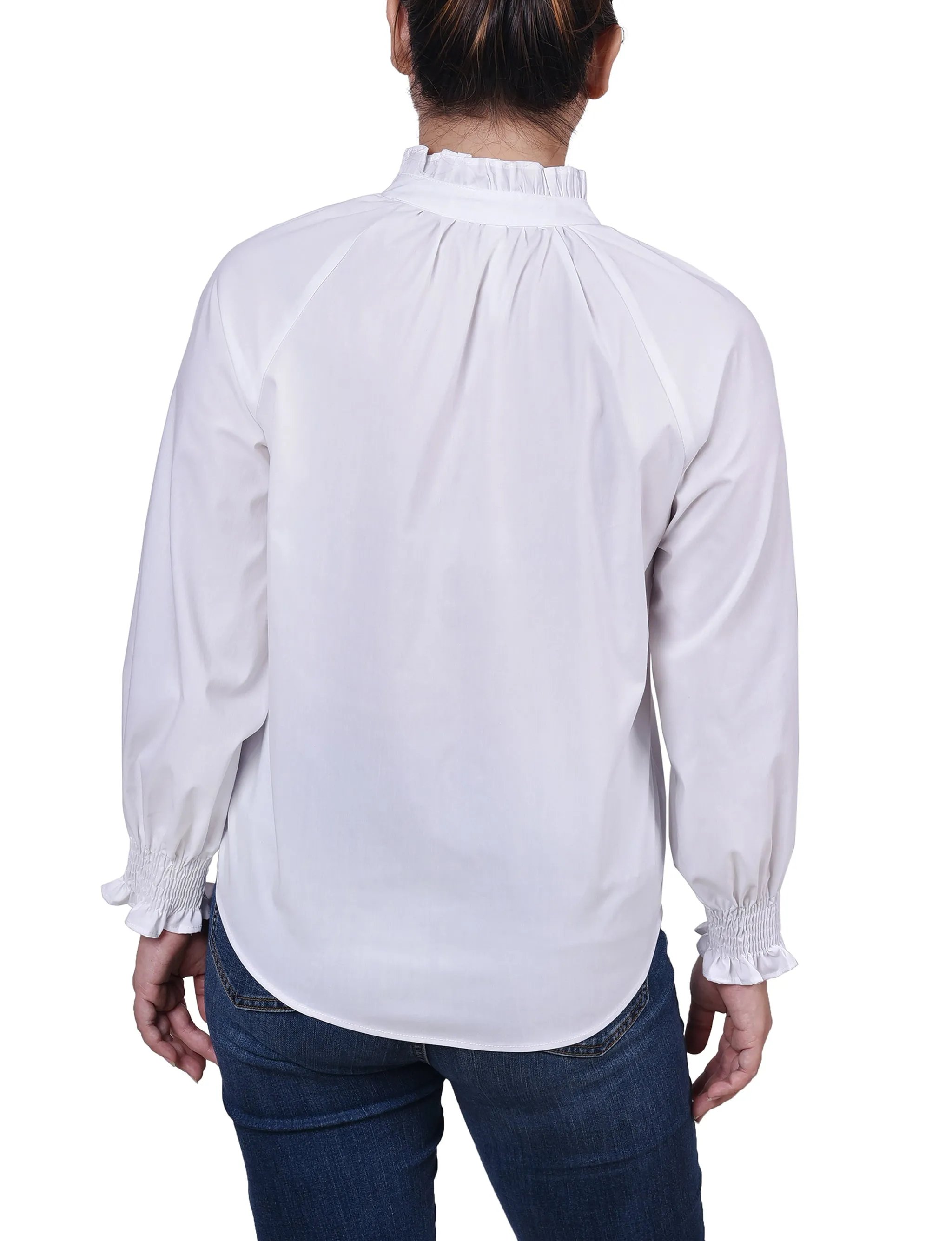 Petite Blouse à Manches Longues avec Boutonnage Devant