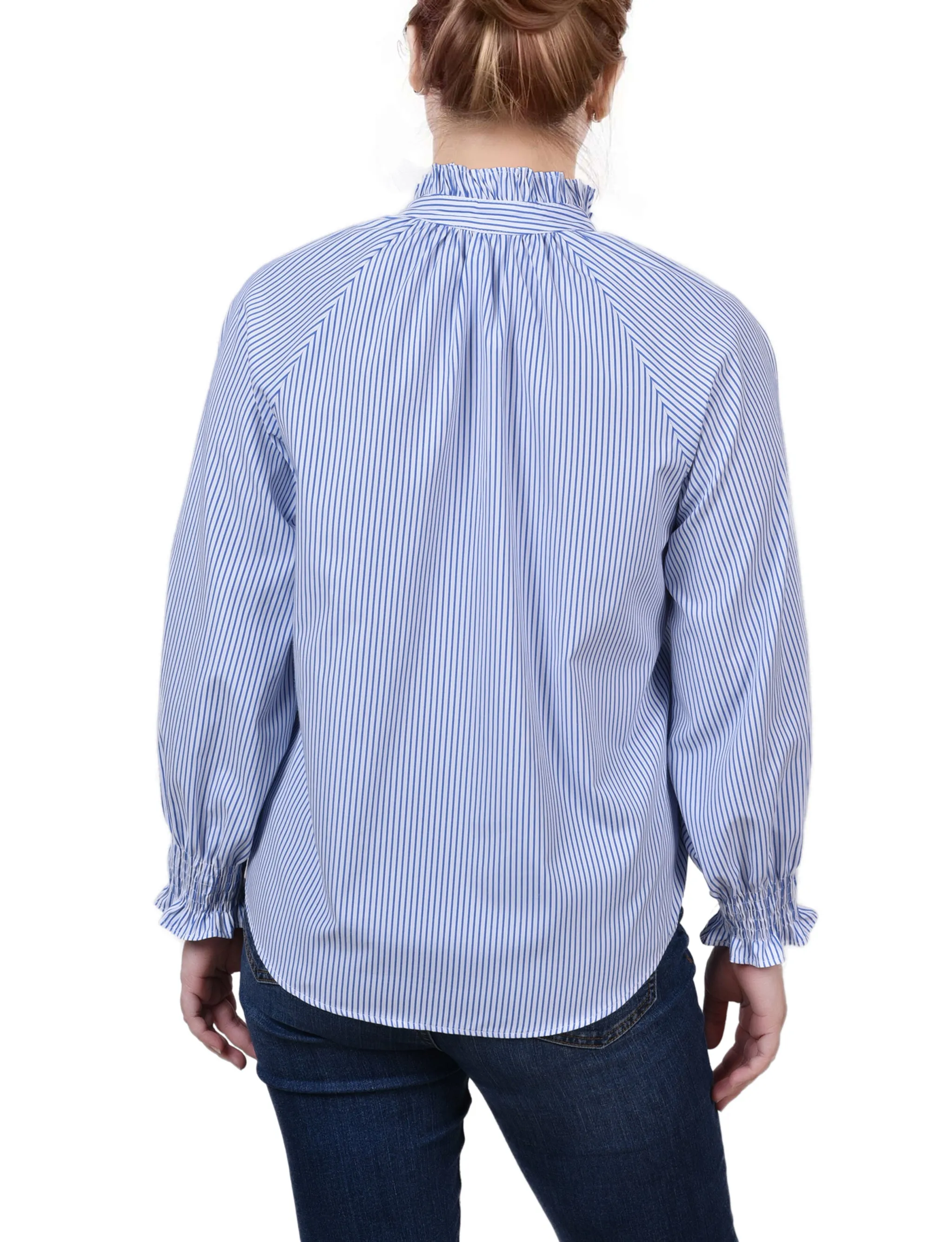 Petite Blouse à Manches Longues avec Boutonnage Devant