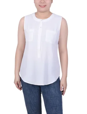Petite Sleeveless Air Flow Blouse