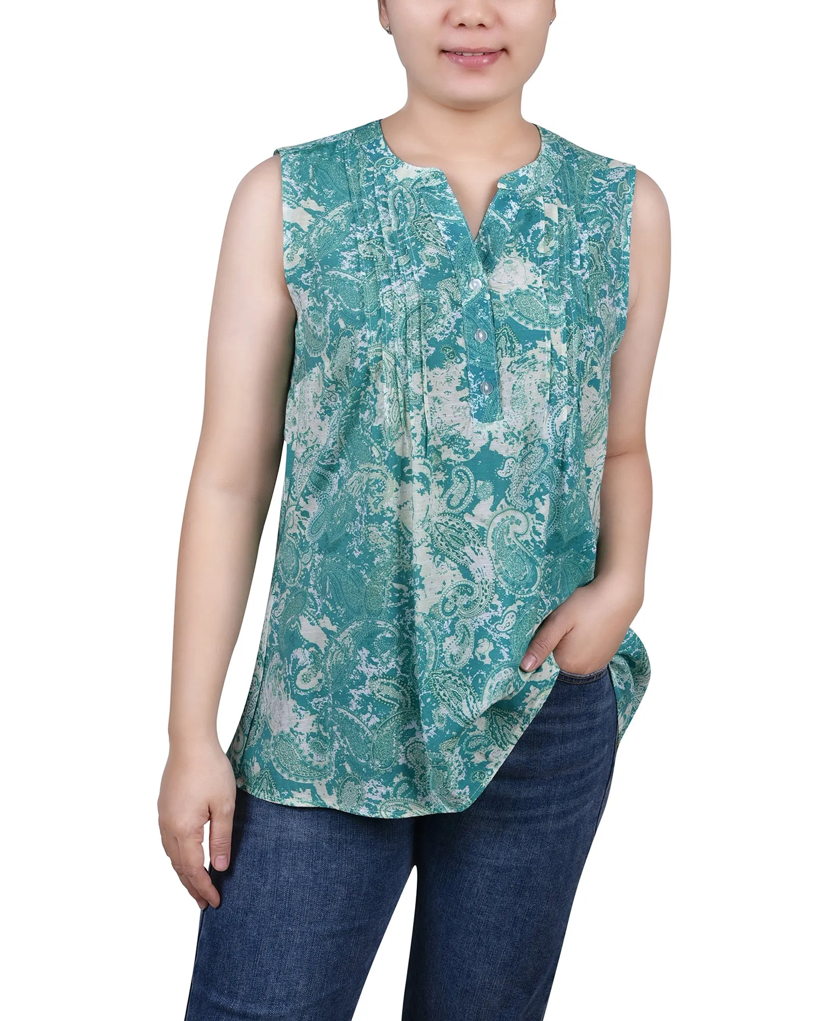 Petite Blouse Sans Manches à Pinces
