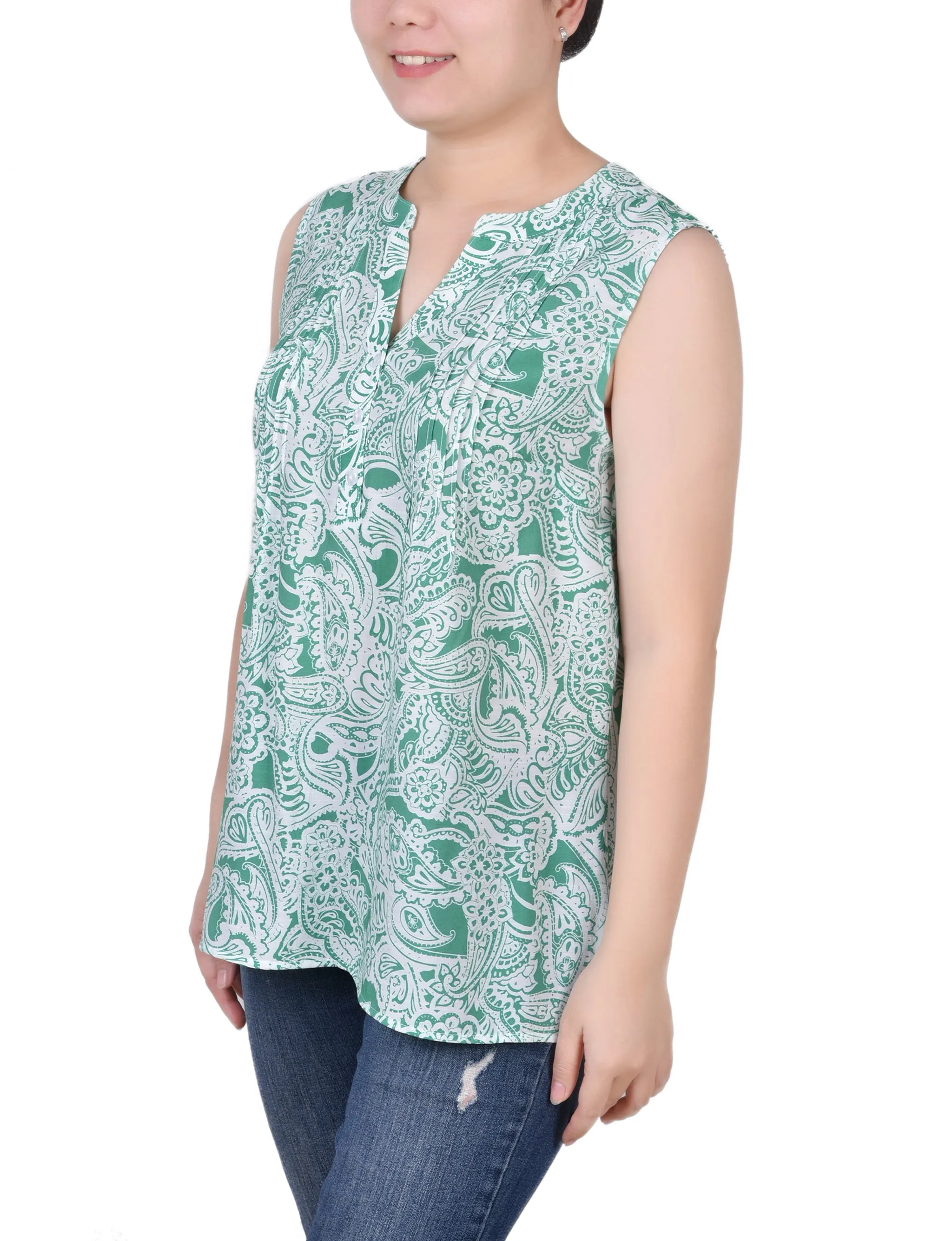 Petite Blouse Sans Manches à Pinces