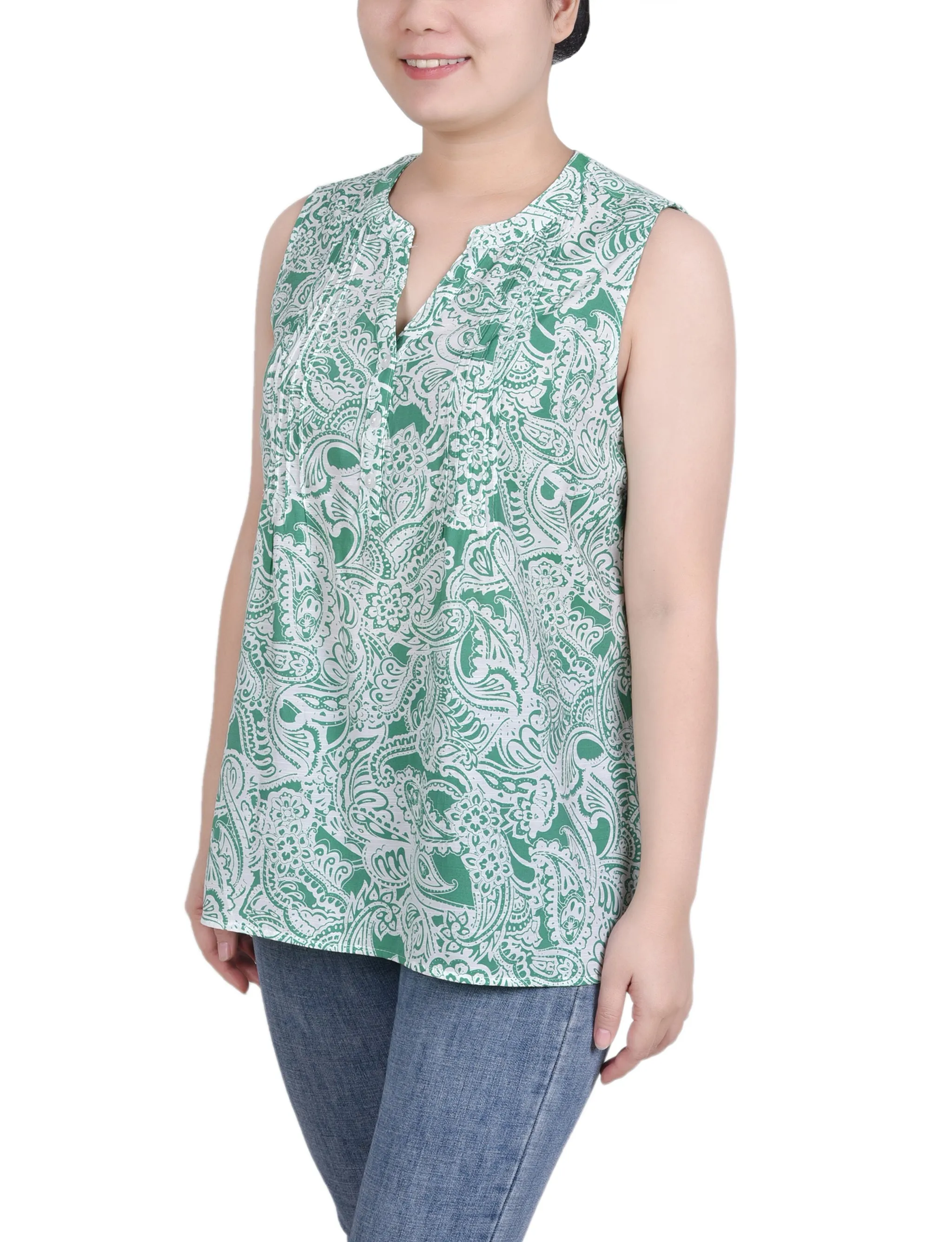 Petite Blouse Sans Manches à Pinces