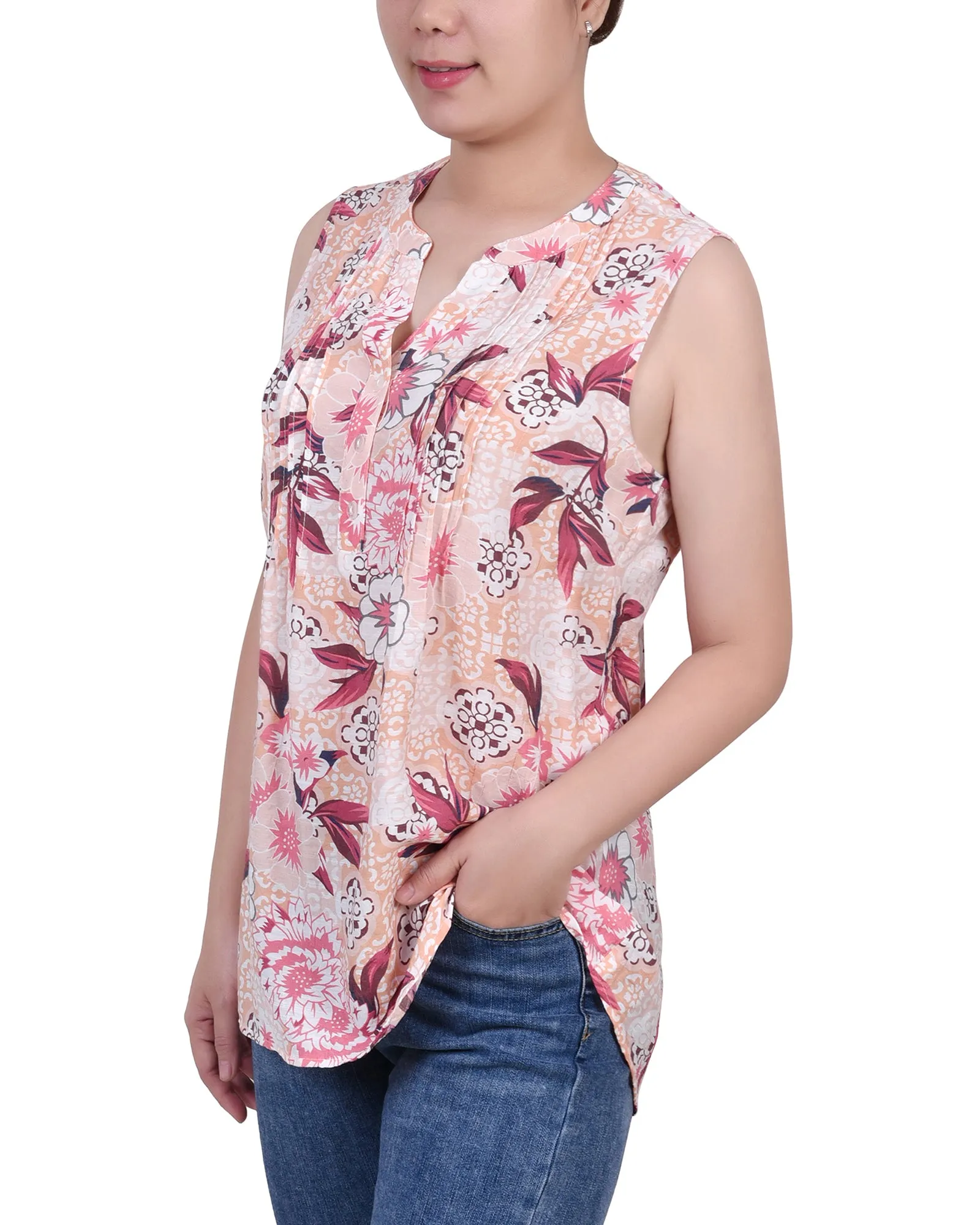 Petite Blouse Sans Manches à Pinces