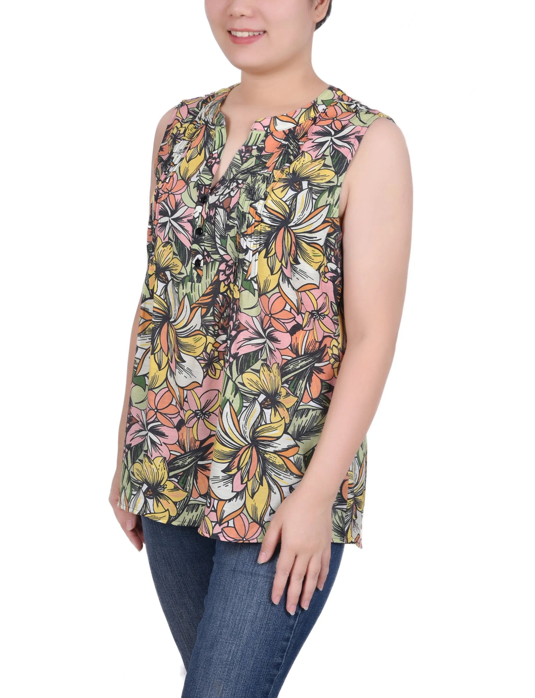 Petite Blouse Sans Manches à Pinces