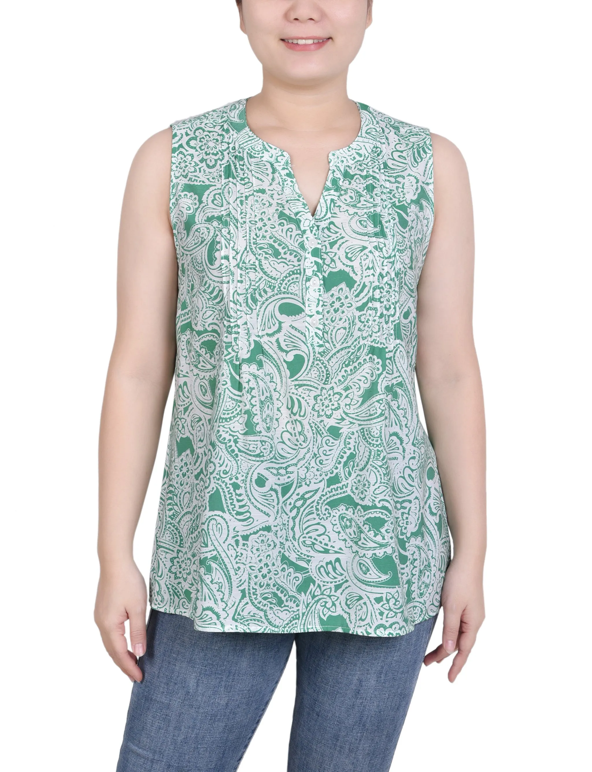 Petite Blouse Sans Manches à Pinces