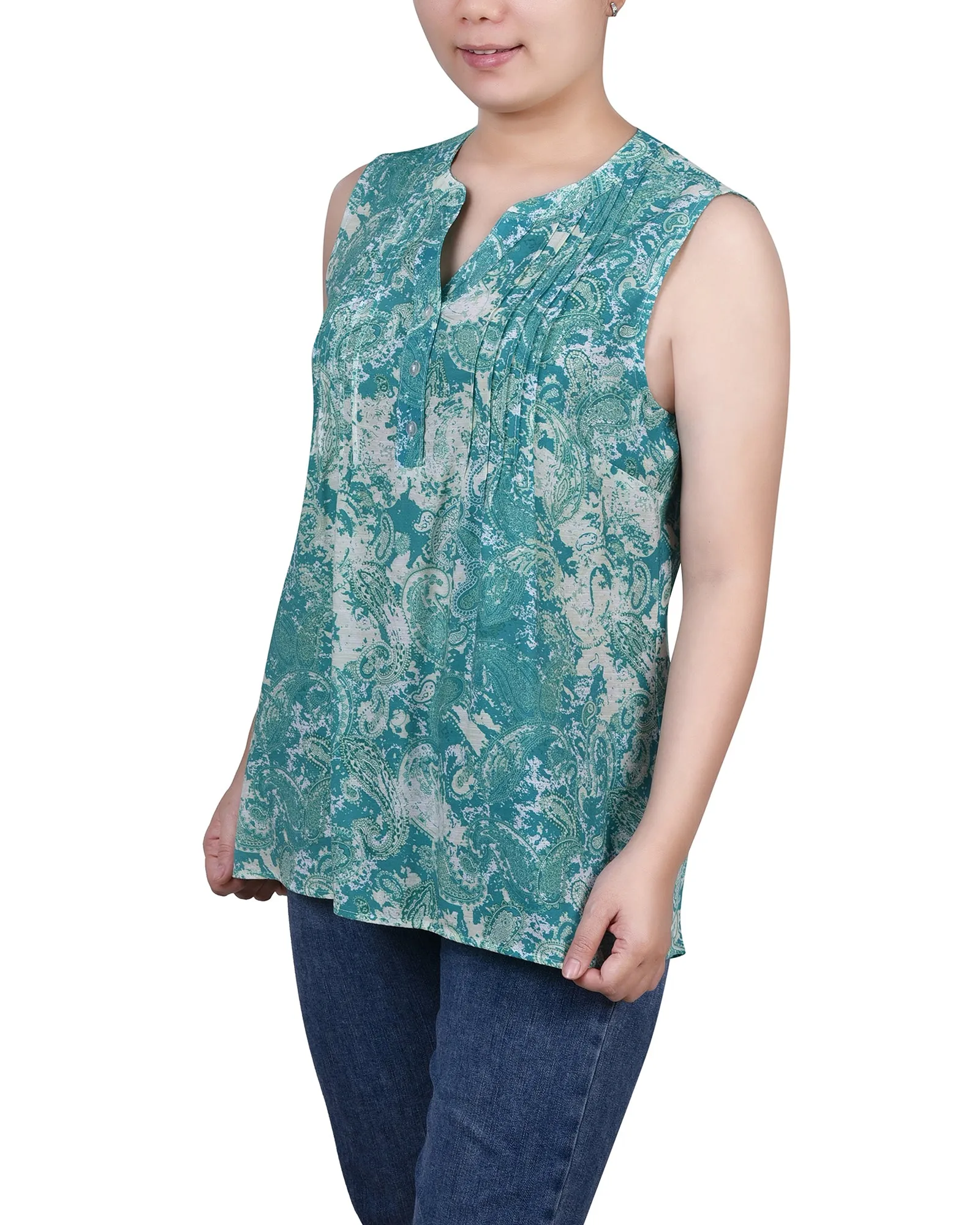 Petite Blouse Sans Manches à Pinces