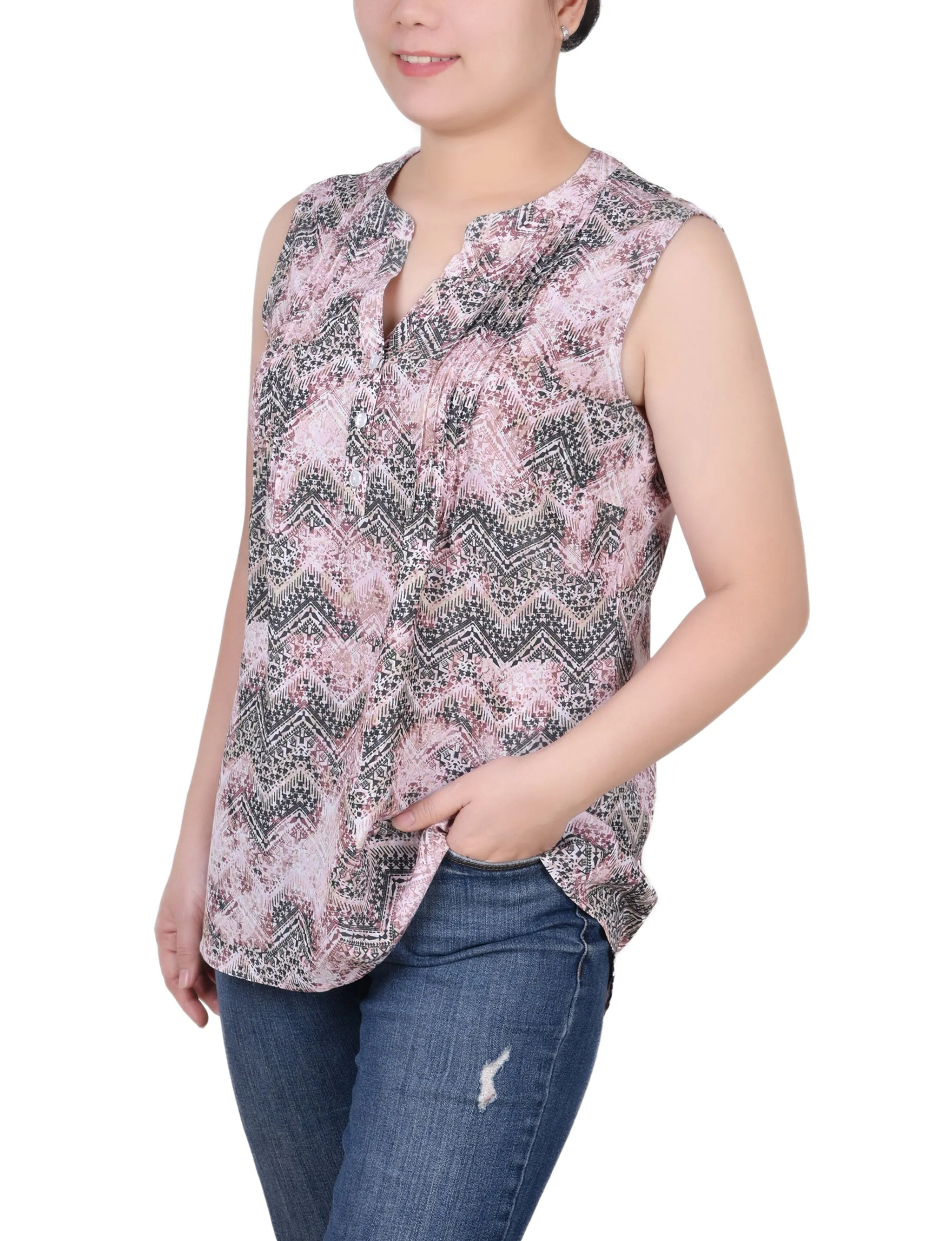 Petite Blouse Sans Manches à Pinces