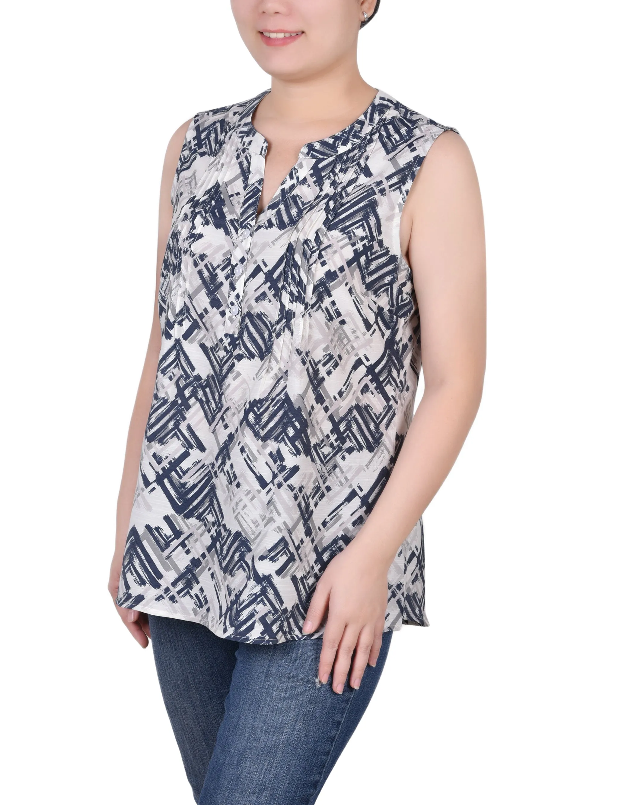 Petite Blouse Sans Manches à Pinces