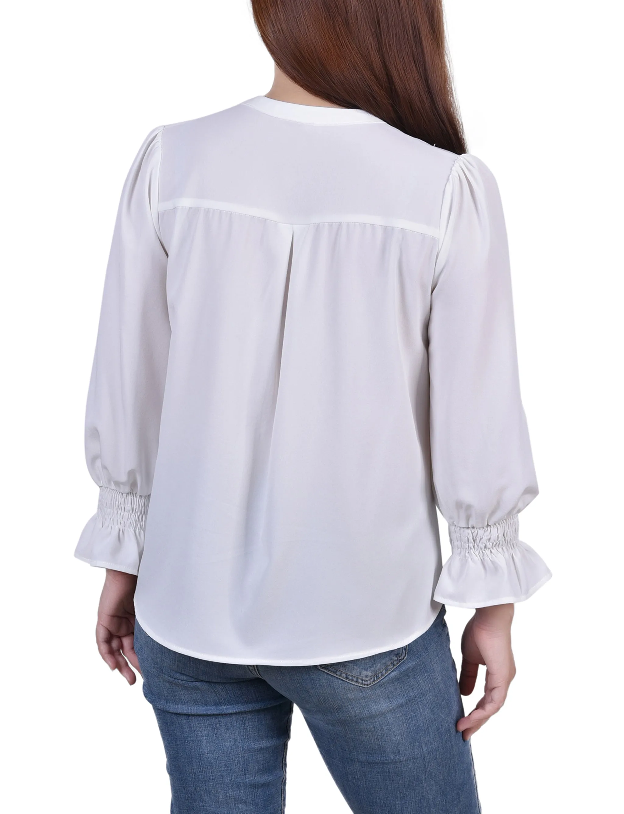 Blouse à poignets froncés Petite