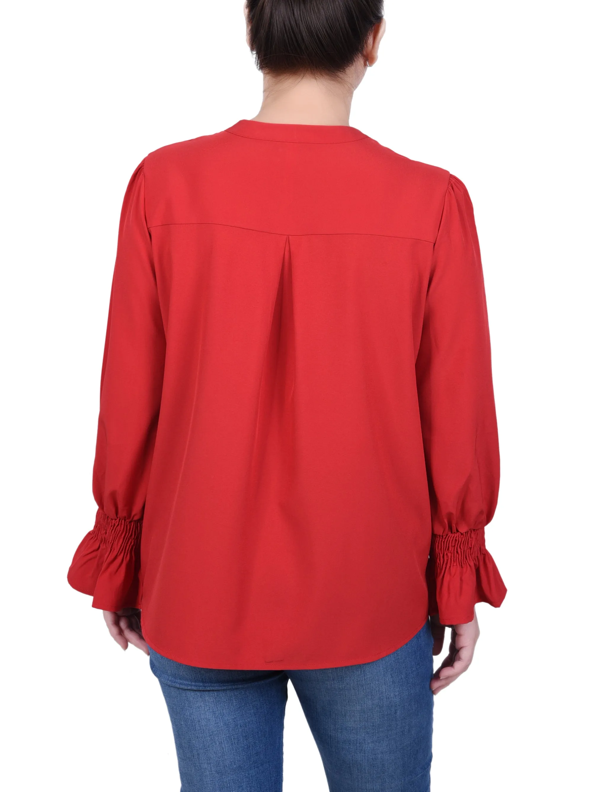 Blouse à poignets froncés Petite