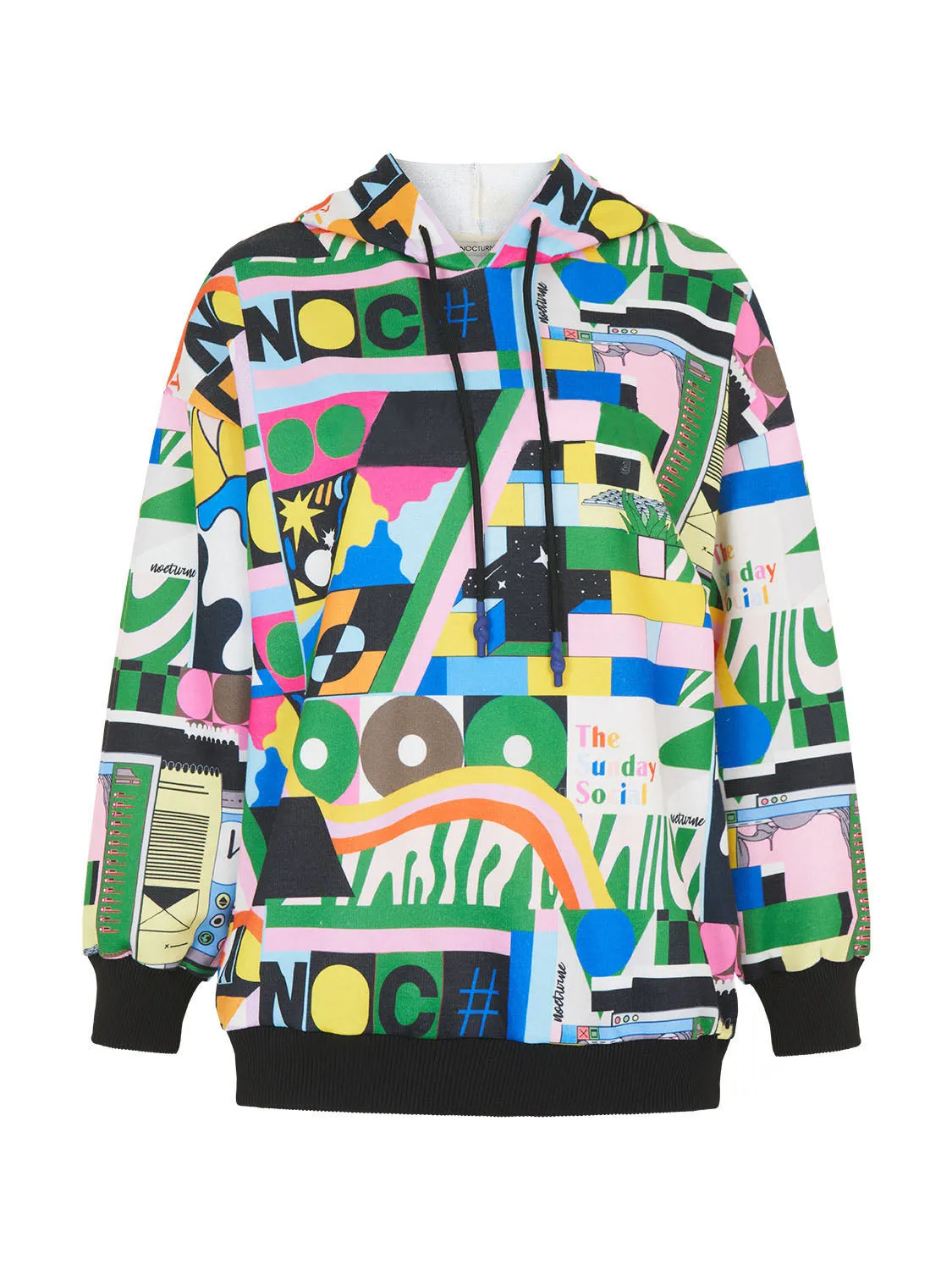 Sweat-shirt à impression surdimensionné