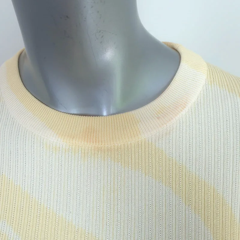 Proenza Schouler Haut à manches longues en tie-dye jaune en mélange de coton Taille Très Petite