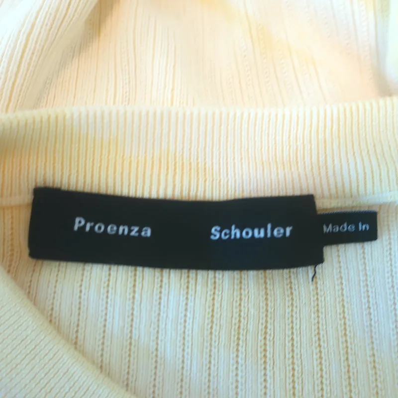 Proenza Schouler Haut à manches longues en tie-dye jaune en mélange de coton Taille Très Petite