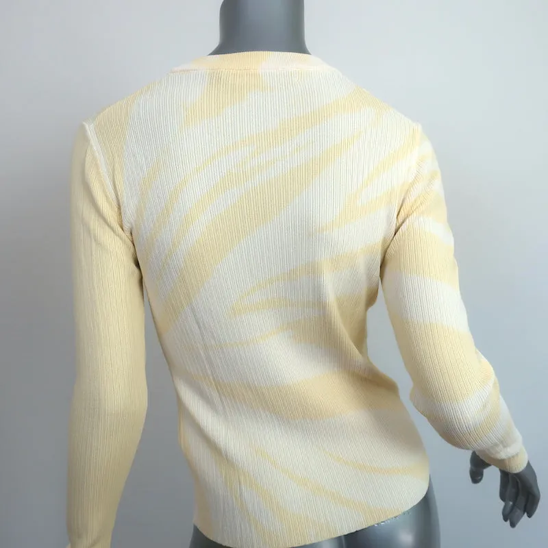 Proenza Schouler Haut à manches longues en tie-dye jaune en mélange de coton Taille Très Petite