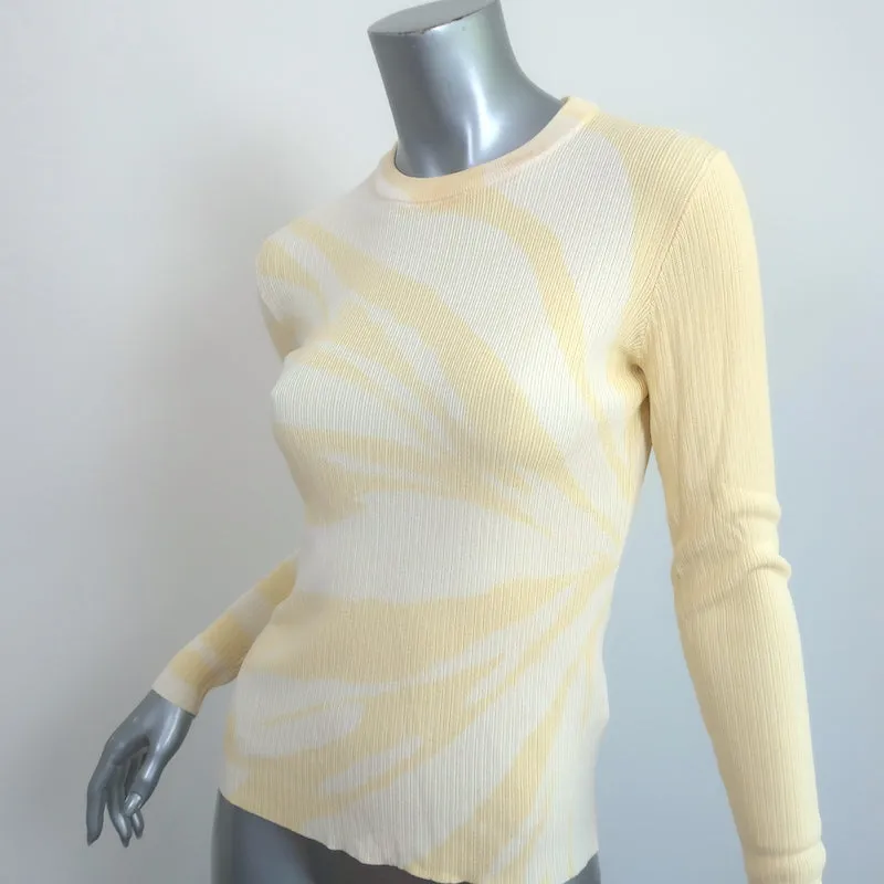 Proenza Schouler Haut à manches longues en tie-dye jaune en mélange de coton Taille Très Petite