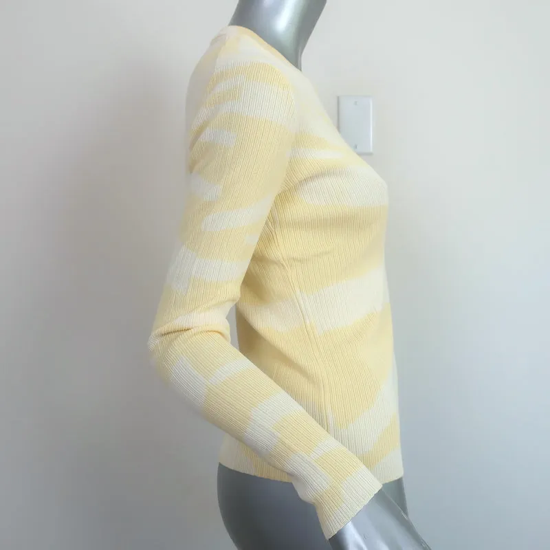 Proenza Schouler Haut à manches longues en tie-dye jaune en mélange de coton Taille Très Petite