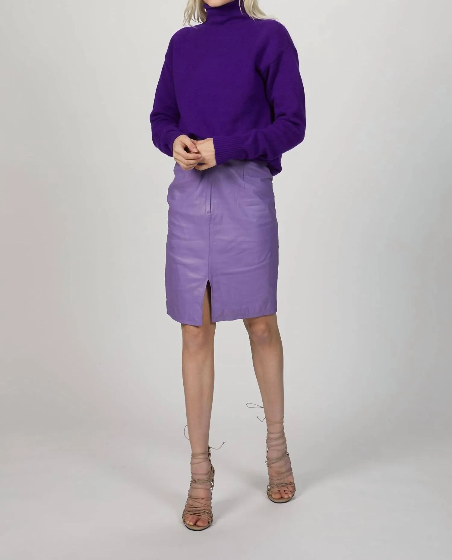 Pull en pur cachemire violet