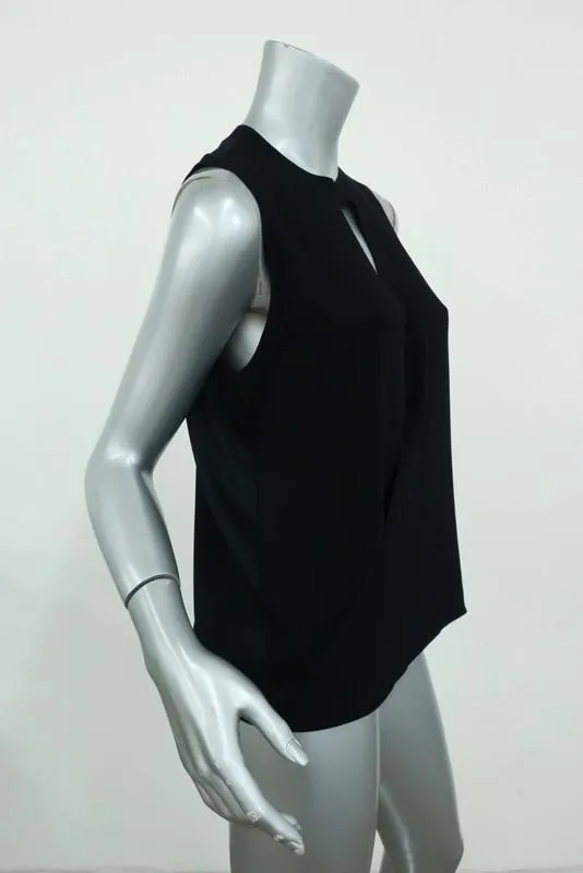 Rag & Bone Hart Collier Tank Top Noir en Jersey à Côtes Taille Medium Haut Sans Manches à Drapé