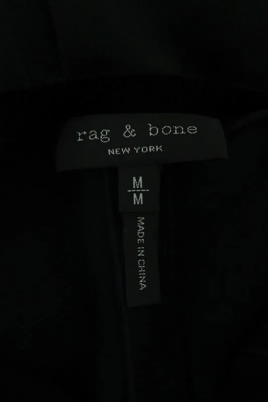 Rag & Bone Hart Collier Tank Top Noir en Jersey à Côtes Taille Medium Haut Sans Manches à Drapé