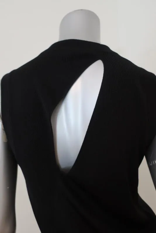 Rag & Bone Débardeur Darcie Satin Marine & Maille Côtelée Noire Taille Petit Haut Sans Manches