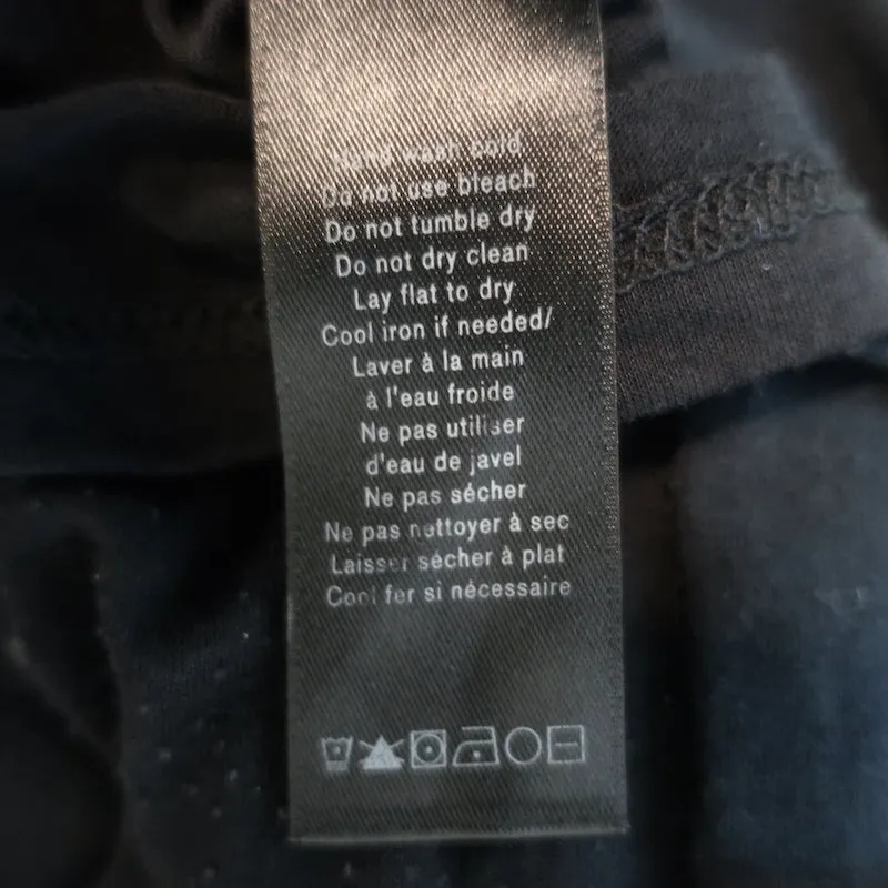 Rag & Bone/JEAN T-shirt vintage effet brûlé noir taille moyenne manches courtes
