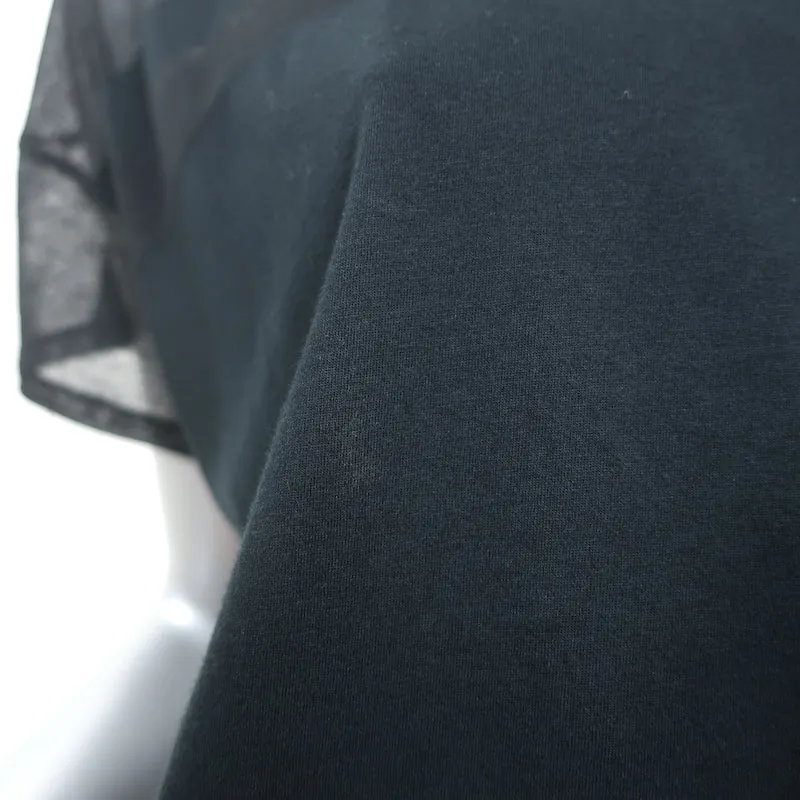 Rag & Bone/JEAN T-shirt vintage effet brûlé noir taille moyenne manches courtes
