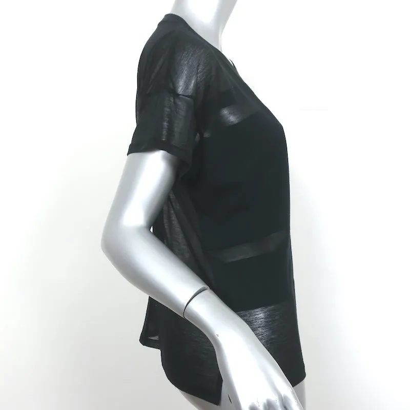 Rag & Bone/JEAN T-shirt vintage effet brûlé noir taille moyenne manches courtes