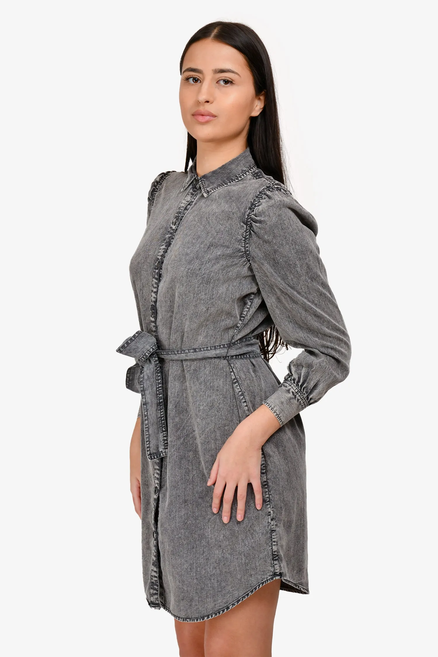 Robe en denim gris Rails avec ceinture Taille XS