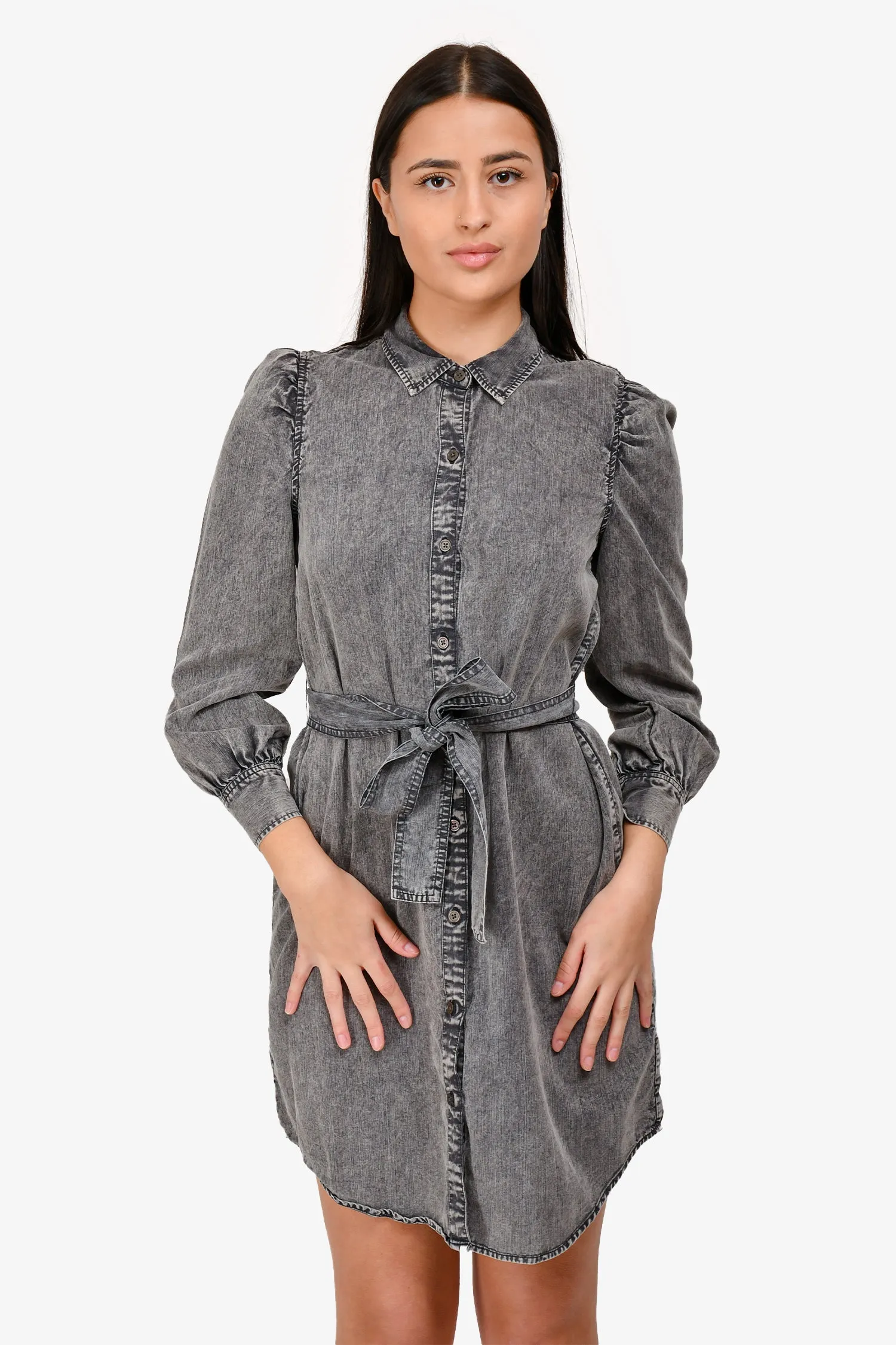 Robe en denim gris Rails avec ceinture Taille XS