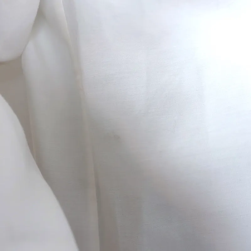 Chemise Raquel Allegra à Boutons Crème en Coton-Soie Taille 0 Blouse à Manches Longues