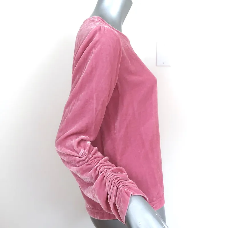 Raquel Allegra Haut Jane Rose Velours Taille 0 Blouse à Manches Rassemblées NEUVE