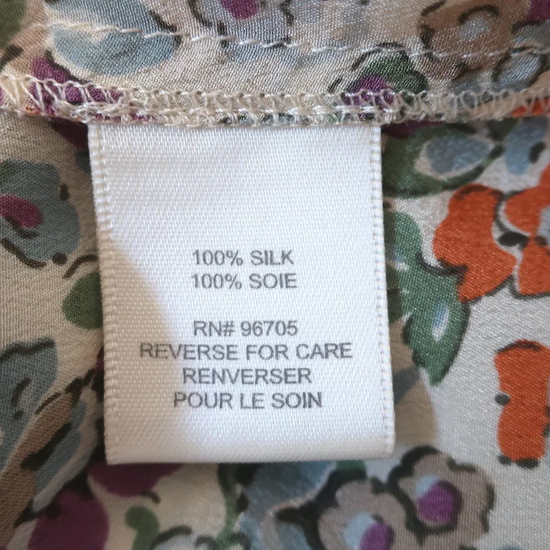 Rebecca Taylor Haut à volants floral en soie taille 0 Blouse sans manches