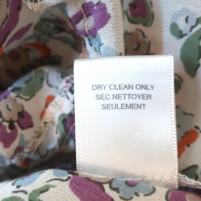 Rebecca Taylor Haut à volants floral en soie taille 0 Blouse sans manches