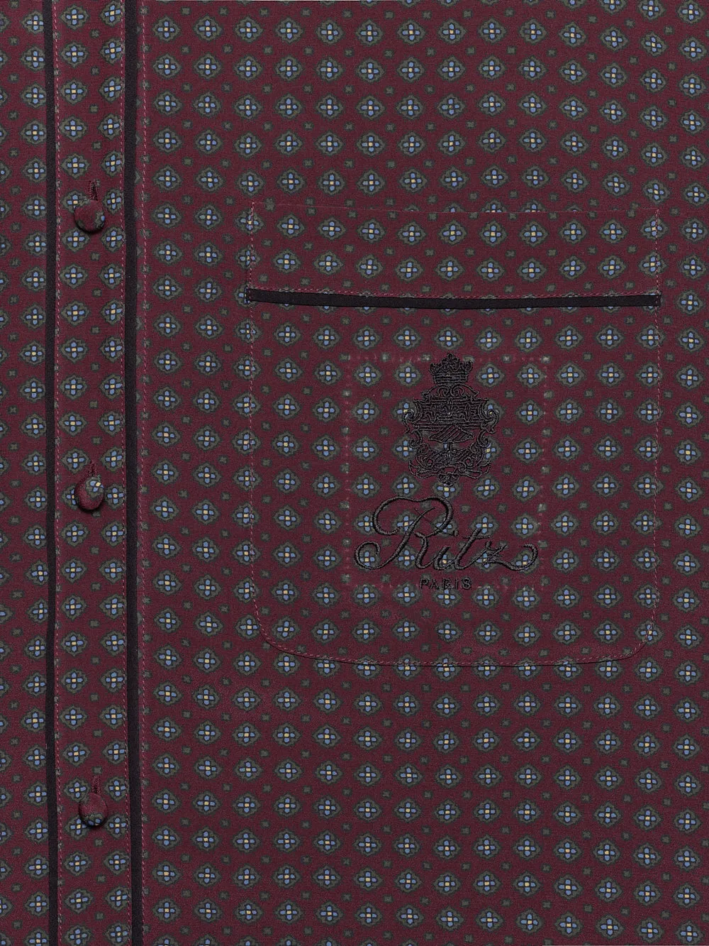 Chemise de nuit femme Ritz -- Bordeaux multicolore
