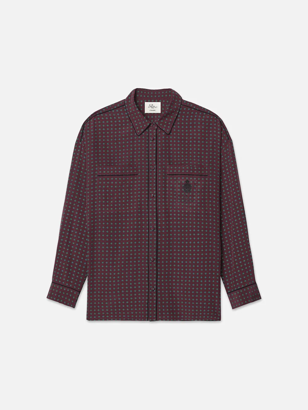 Chemise de nuit femme Ritz -- Bordeaux multicolore