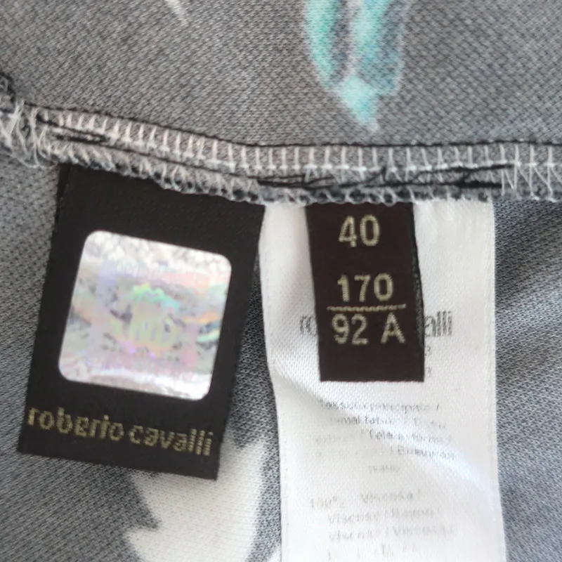 Roberto Cavalli Débardeur à Volants Multicolore Imprimé en Jersey Taille 40