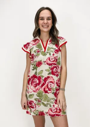 Rose Collared Dress