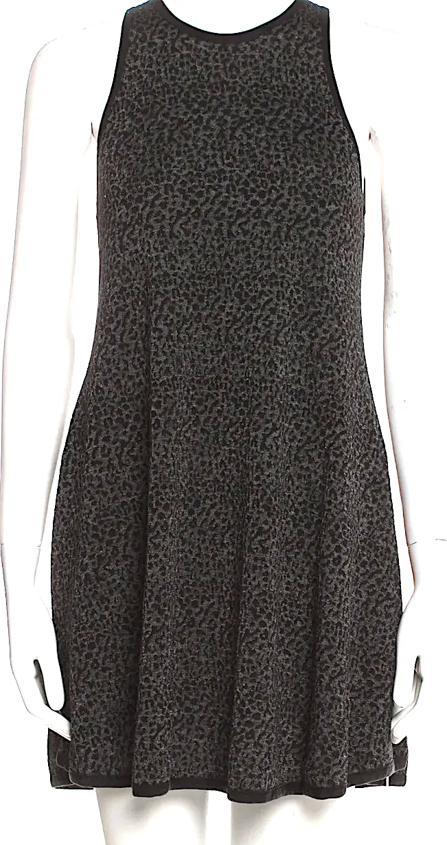 Saint Laurent Paris. Heidi Slimane. Robe mini en soie/viscolose grise Collection 2013