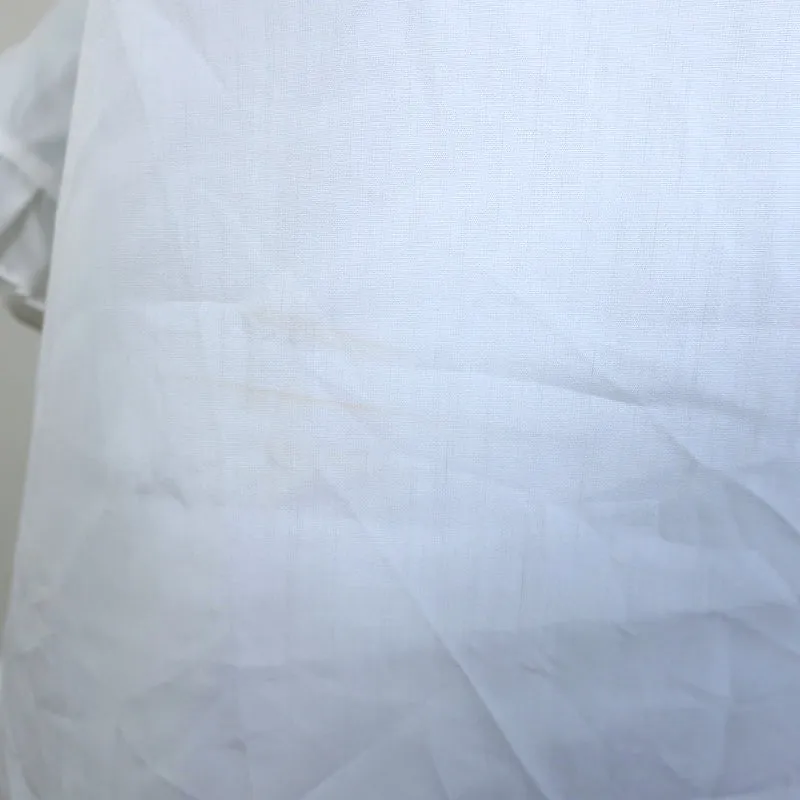 Sandro Rosane Haut à Volants Blanc en Coton Taille 1