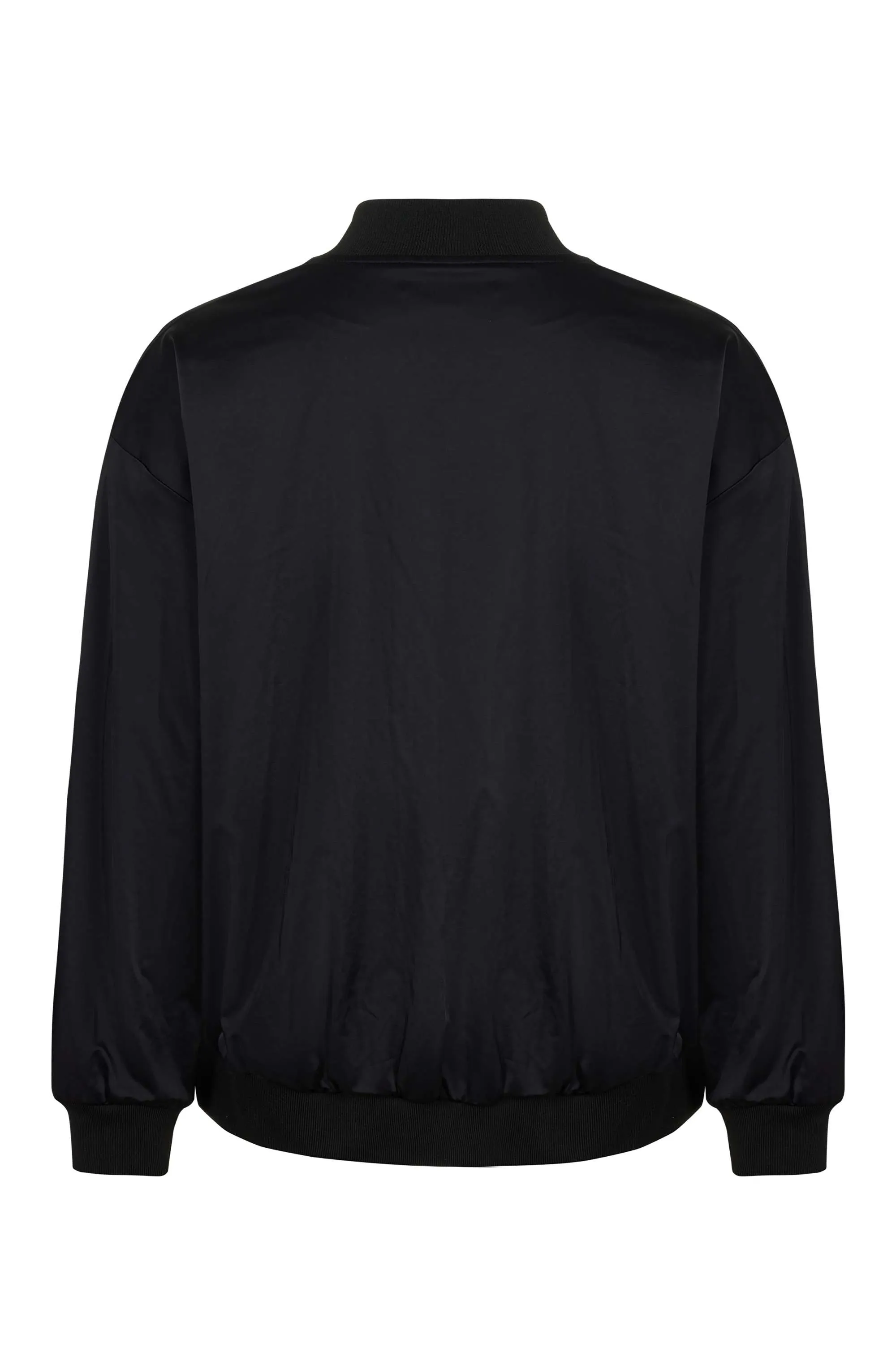 Veste satinée à fermeture éclair complète