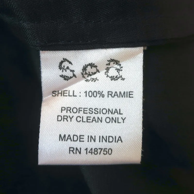 Haut à manches flottantes SEA en ramie marine Taille 6 Blouse à col haut