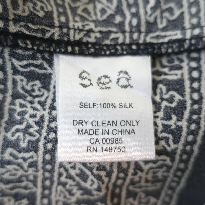 Haut à pompons SEA en crêpe de soie imprimé marine Taille 0 Blouse à manches longues