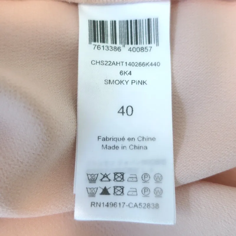 See By Chloe Blouse à manches ballon et col smokey pink en satin sergé taille 40