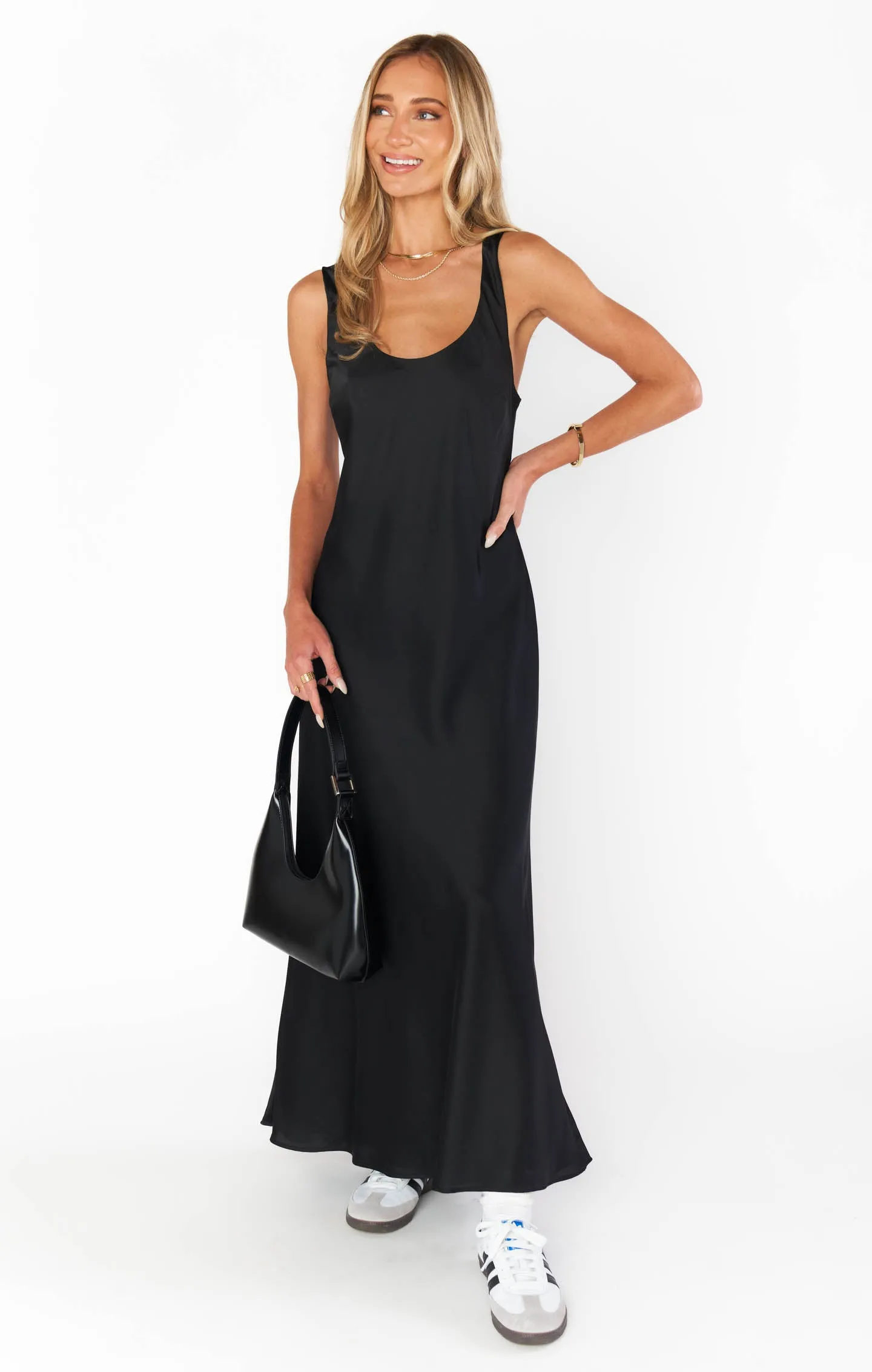 Robe Serenade ~ Satin Noir Luxe