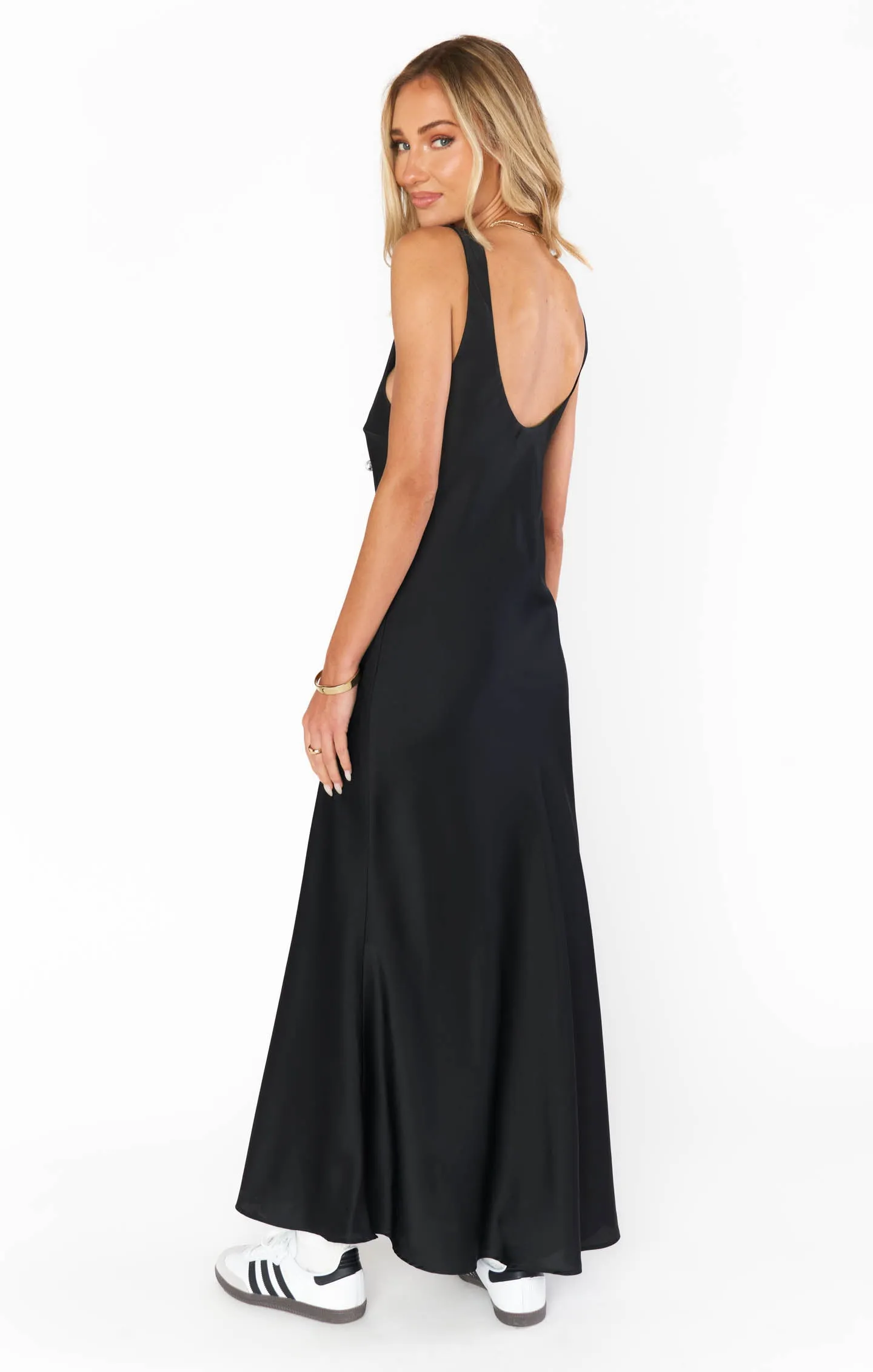 Robe Serenade ~ Satin Noir Luxe