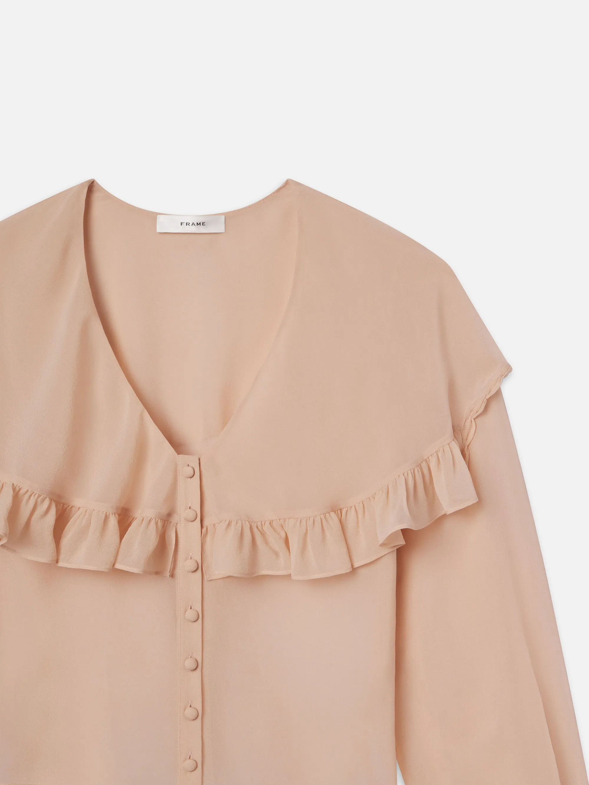 Blouse à Volants Transparents -- Pétale Clair