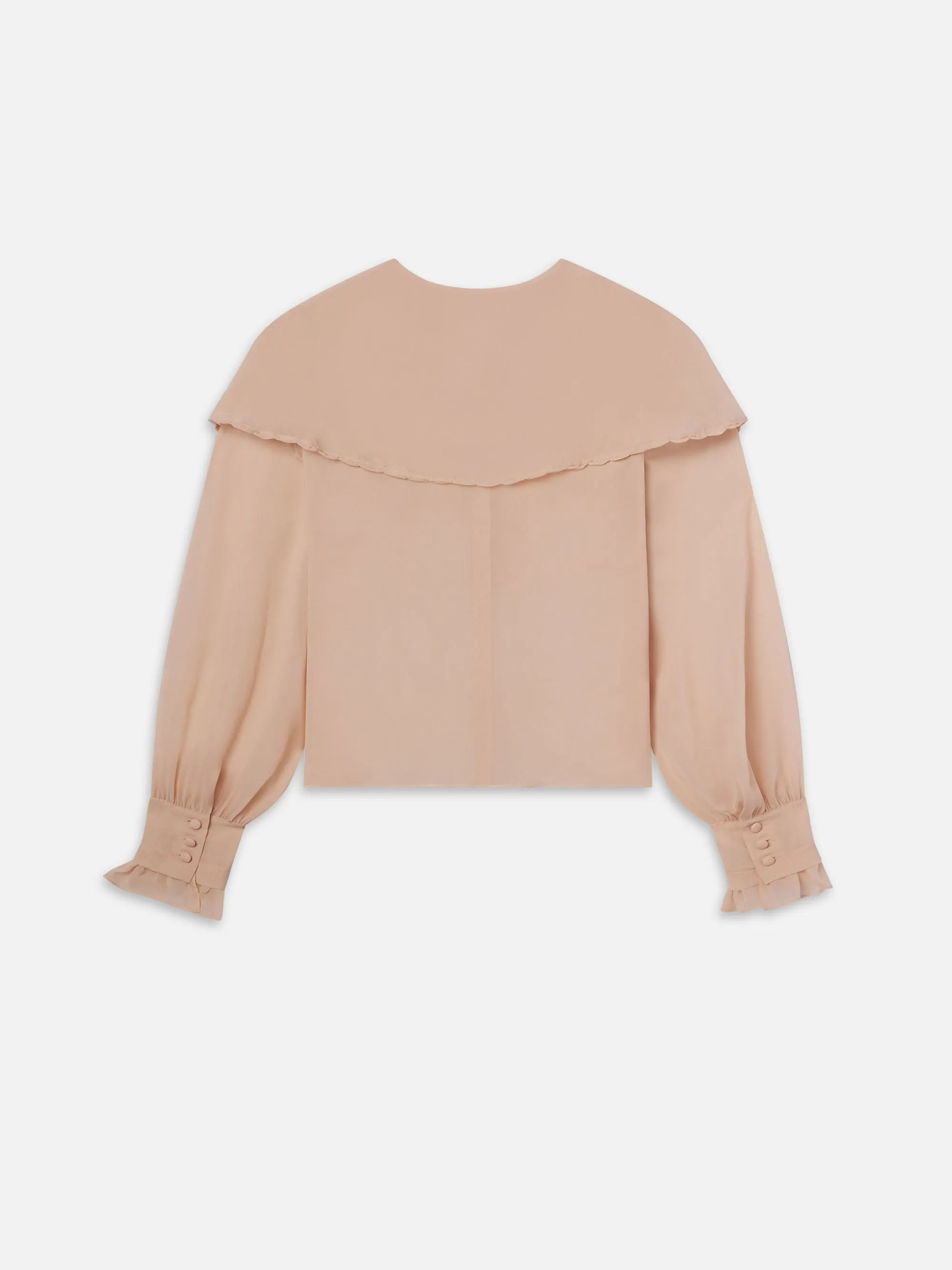 Blouse à Volants Transparents -- Pétale Clair