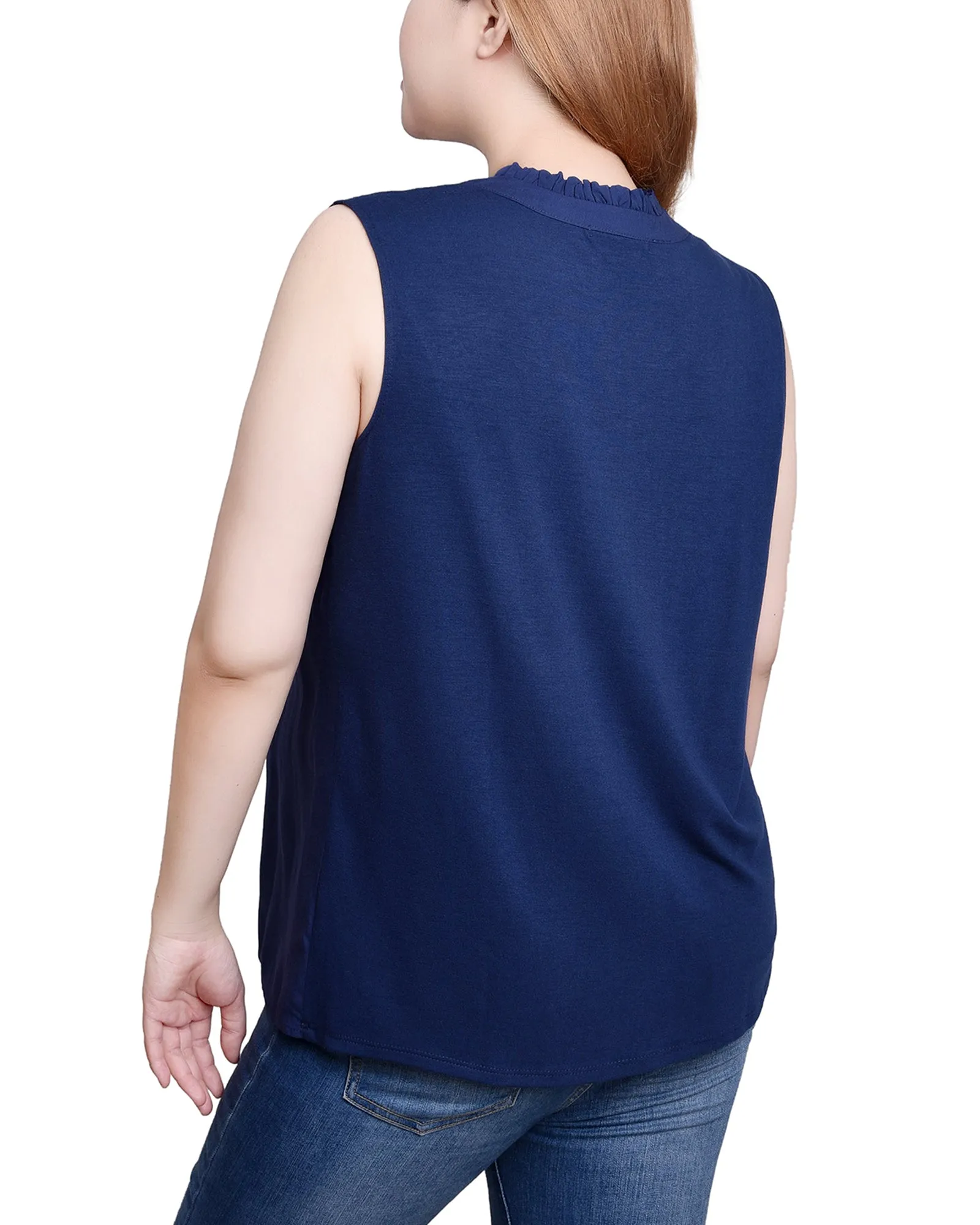 Blouse sans manches à empiècement